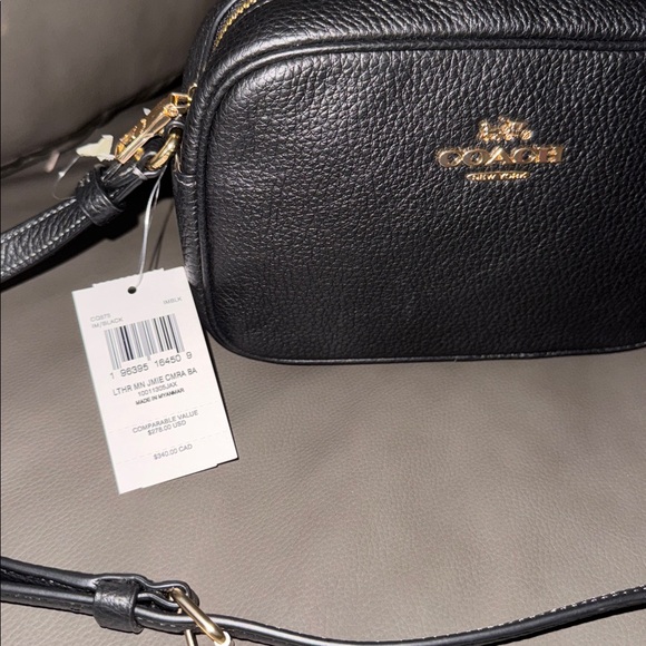 Coach Black Pebbled Leather Mini Shoulder Bag - Picture 6 of 6